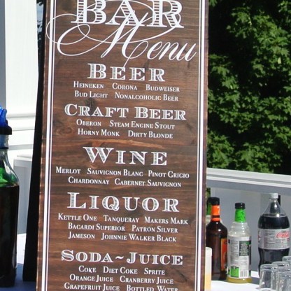 bar menu sign