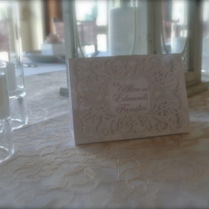 family table names that mimic the wedding invitation